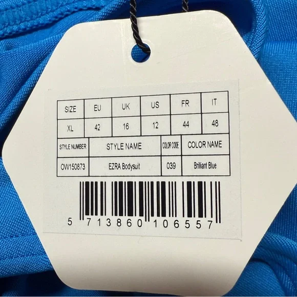 OW Collection Ezra Asymmetrical Bodysuit Back Cut Out Size XL US 12, New w/Tags! - Picture 8 of 16